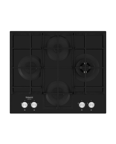 HOTPOINT PLACA 60CM CRISTALGAS VIDRO PRETO HOTPOINT PLACA 60CM CRISTALGAS VIDRO PRETO
