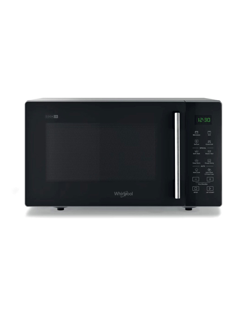 WHIRLPOOL MICROONDAS 25LT 900W GRILL 1000W PRETO/INOX