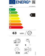 CANDY MAQUINA LOUÇA 45CM 11TALHERES 8PROG INOX (C) CANDY MAQUINA LOUÇA 45CM 11TALHERES 8PROG INOX (C)