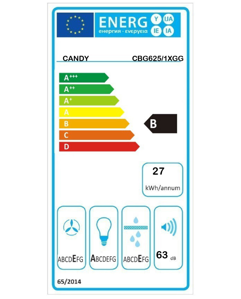 CANDY EXAUSTOR 52CMS 3 VELOCIDADES INOX B