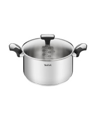 TEFAL PANELA EMOTION INDUÇAO 22CM 6,2LT +TAMPA VIDRO