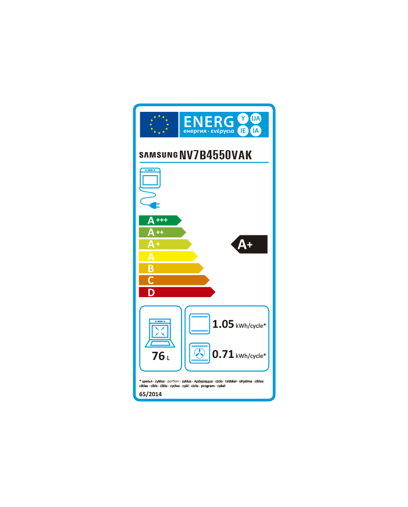 SAMSUNG FORNO PIROLITICO 76LT DC WIFI PRETO A+