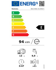 ELECTROLUX MAQUINA LOUÇA TOTALMENTE INTEG 5PROG (E)