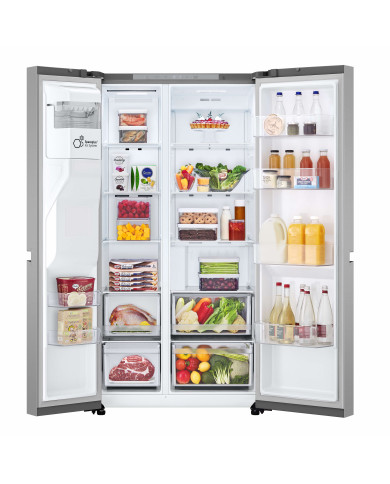 LG SIDE BY SIDE 1790X913X735MT 638LT DAG NF C/CAN SILVER (E) LG SIDE BY SIDE 1790X913X735MT 638LT DAG NF C/CAN SILVER (E)