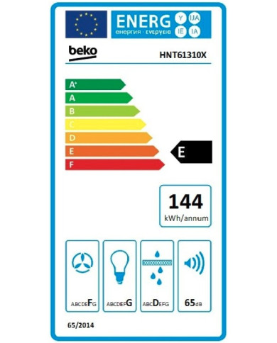 BEKO EXAUSTOR TELESCOPICO 60CM 3VELOC 483M3/H INOX E BEKO EXAUSTOR TELESCOPICO 60CM 3VELOC 483M3/H INOX E