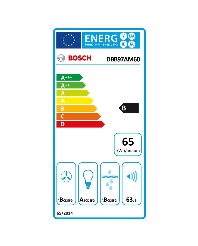 BOSCH CHAMINE 90CM MAX 460M3/H VIDRO PRETO B