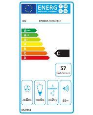 AEG EXAUSTOR 60CM 3VELOC 410M3/H SILVER C