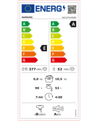 SAMSUNG MAQUINA LAVAR 10.5KG SECA 6KG ATDOS 1400RT (E SAMSUNG MAQUINA LAVAR 10.5KG SECA 6KG ATDOS 1400RT (E