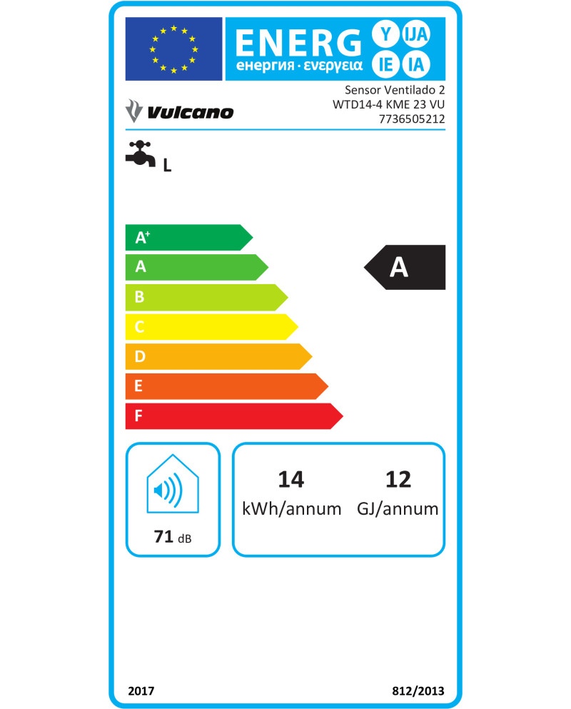 VULCANO ESQUENTADOR 14LT EXAUSTAO VENTIL GAS NAT A