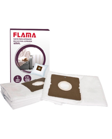 FLAMA SACOS ASPIRADOR PARA 1670FL/1671FL 5SACOS 1.5LT FLAMA SACOS ASPIRADOR PARA 1670FL/1671FL 5SACOS 1.5LT