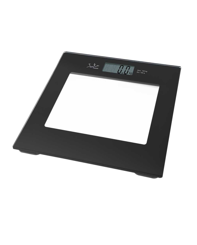 JATA BALANÇA WC ELETRONICA VIDRO CRISTAL PRETO