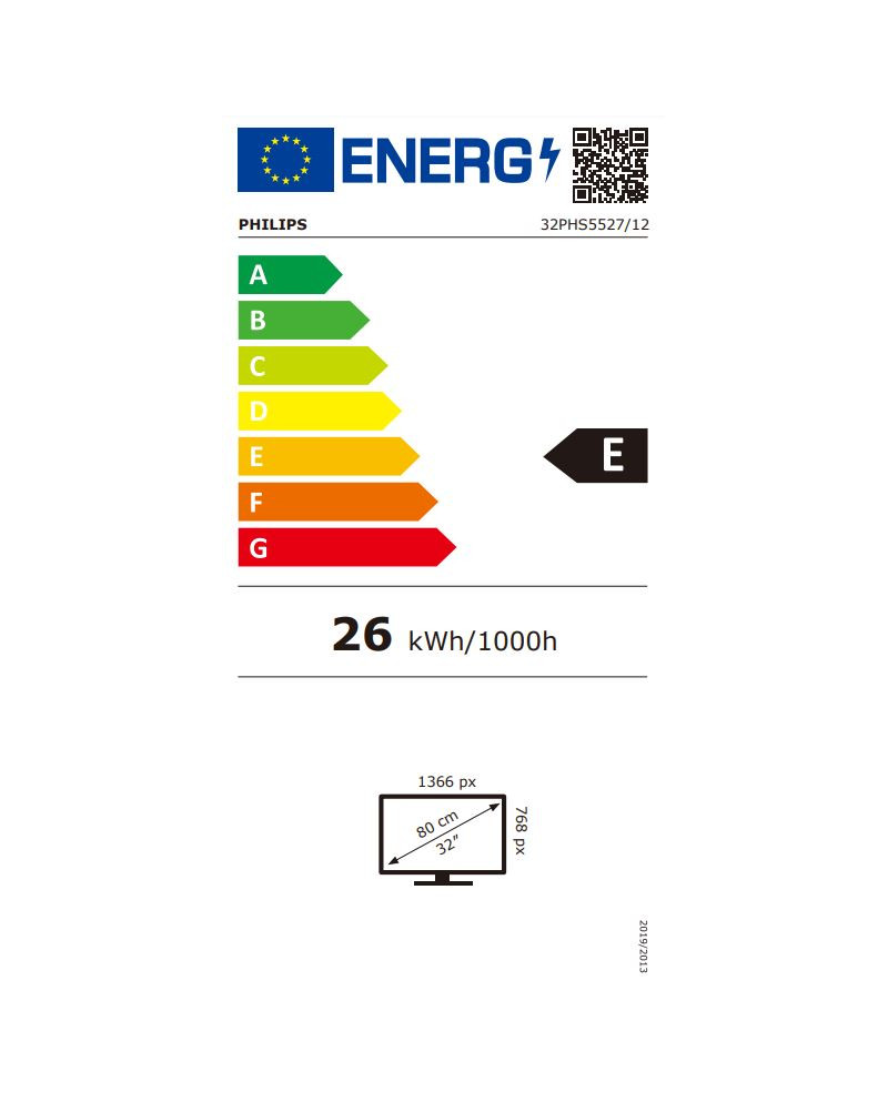 PHILIPS LED 32" HD 2HDMI 1USB SILVER (E)