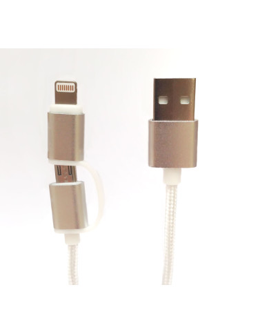 TECH FUZZION CABO USB MICRO LIGHTNING GOLD TECH FUZZION CABO USB MICRO LIGHTNING GOLD