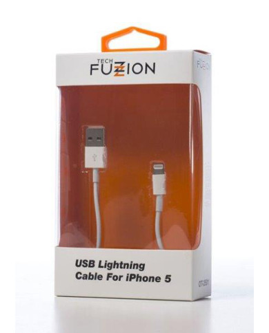 TECH FUZZION USB LIGHTNING CABLE WH IPhone 5 TECH FUZZION USB LIGHTNING CABLE WH IPhone 5