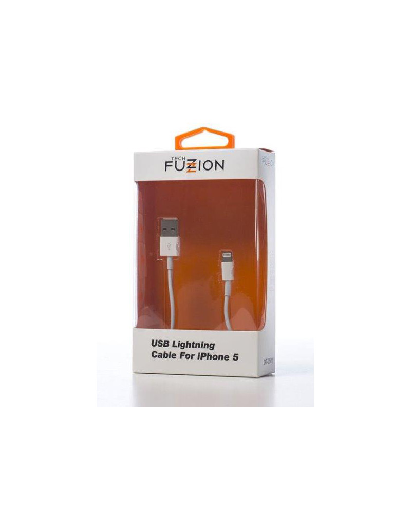 TECH FUZZION USB LIGHTNING CABLE WH IPhone 5