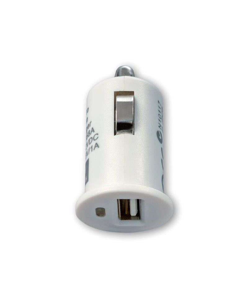 TECH FUZZION CAR CHARGER 1USB 12V CABLE WH