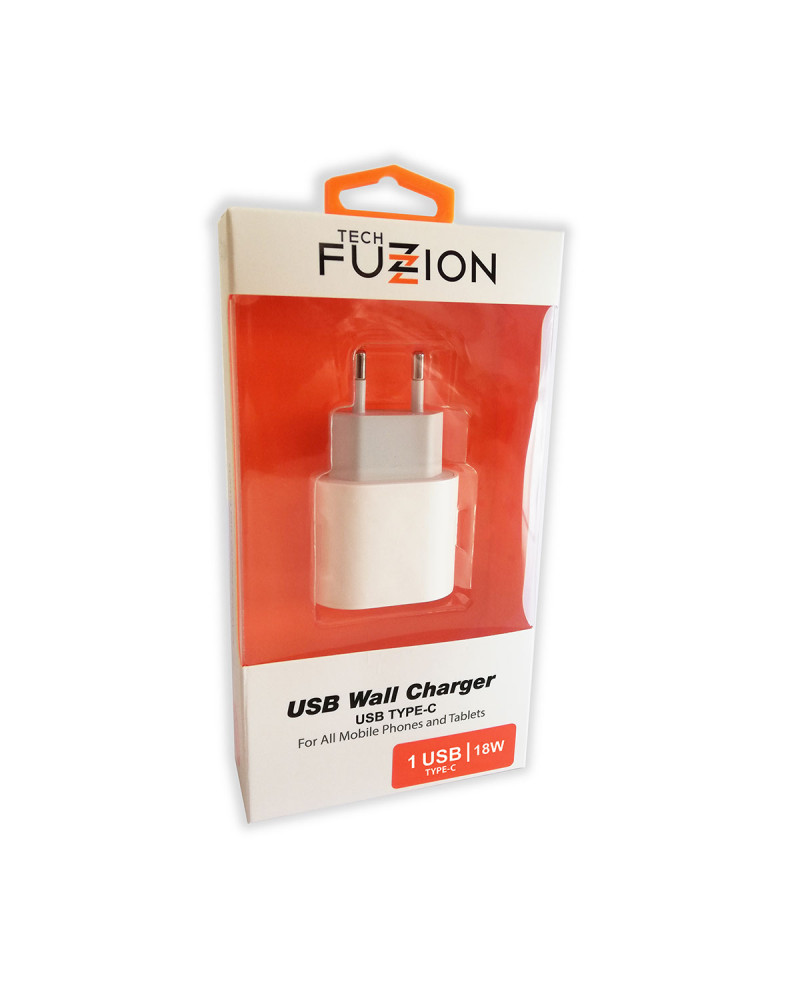 TECH FUZZION USB WALL CHARGER TYPE C 18W