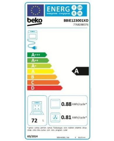 BEKO FORNO MULTIF 6PROG 72LT RAILE TELESCOPICO INOX A