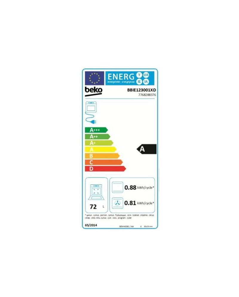 BEKO FORNO MULTIF 6PROG 72LT RAILE TELESCOPICO INOX A