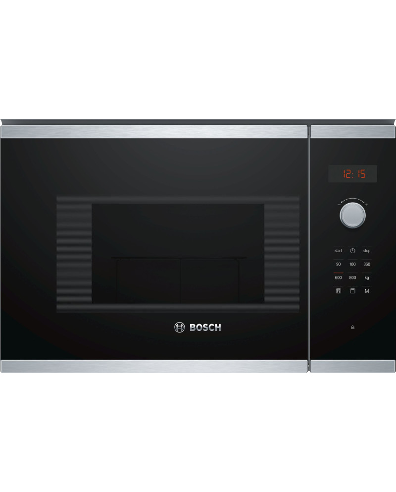BOSCH MICROONDAS INTEG 20LTS INOX VIDRO PRETO
