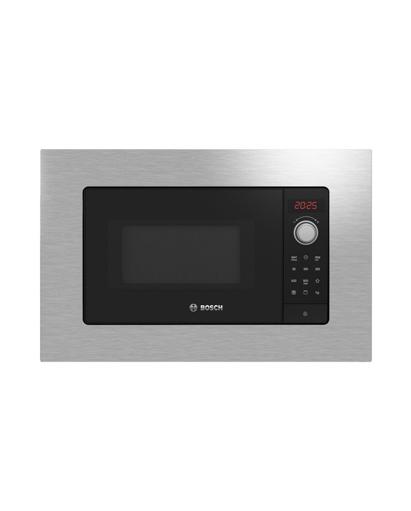 BOSCH MICROONDAS INTEG. 20LTS INOX VIDRO PRETO