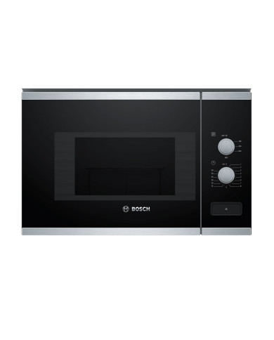 BOSCH MICROONDAS INTEG 20LT 800W ABERT À ESQ INOX/PRETO BOSCH MICROONDAS INTEG 20LT 800W ABERT À ESQ INOX/PRETO