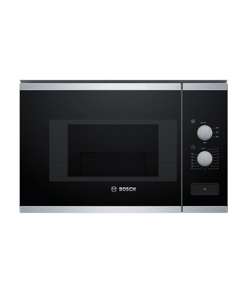 BOSCH MICROONDAS INTEG 20LT 800W ABERT À ESQ INOX/PRETO