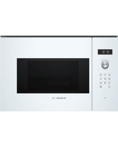BOSCH MICROONDAS INTEG 20LT 800W ABERT À ESQ VIDRO BRANCO BOSCH MICROONDAS INTEG 20LT 800W ABERT À ESQ VIDRO BRANCO