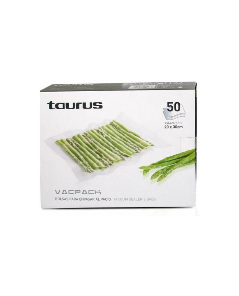 TAURUS SACOS (50 UNID) 20X30CMS PARA VACPACK