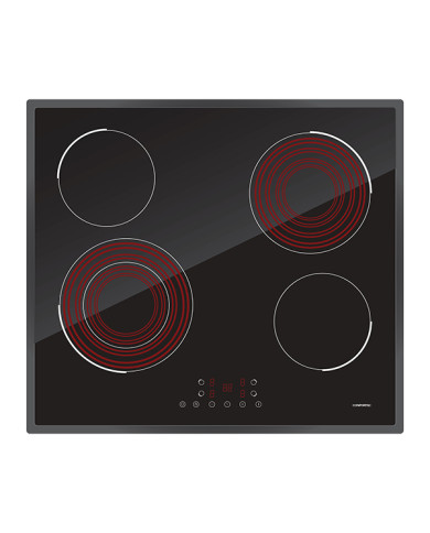 CONFORTEC PLACA VITRO 4 ZONAS 6400W CONFORTEC PLACA VITRO 4 ZONAS 6400W