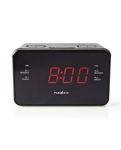 NEDIS RADIO RELOGIO DESPERTADOR 0.9" DISPLAY LED NEDIS RADIO RELOGIO DESPERTADOR 0.9" DISPLAY LED