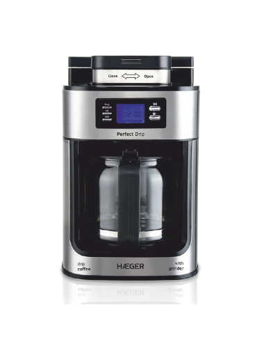 HAEGER CAFETEIRA 1,2L 1050W JARRO VIDRO ECRAN LED HAEGER CAFETEIRA 1,2L 1050W JARRO VIDRO ECRAN LED