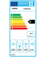 CANDY CHAMINE ILHA 90CM 3VEL MAX 620M3/H INOX D CANDY CHAMINE ILHA 90CM 3VEL MAX 620M3/H INOX D