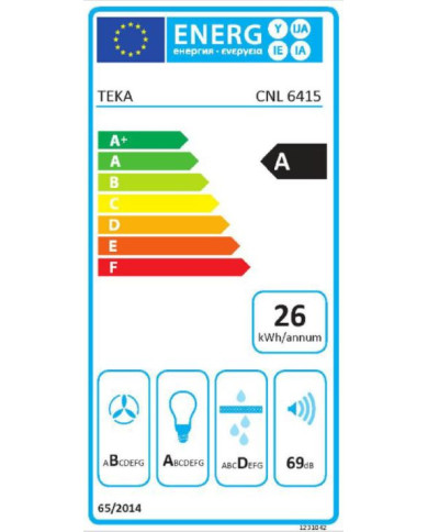 TEKA EXAUSTOR 60CM GAVETA 2VELOC+INTENS MAX 385M3/H PRETO A