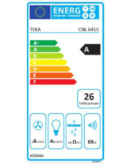 TEKA EXAUSTOR 60CM GAVETA 2VELOC+INTENS MAX 385M3/H PRETO A