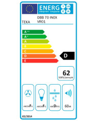 TEKA CHAMINE 70CM 380M3/H 3VELOC + 1INTENS INOX D