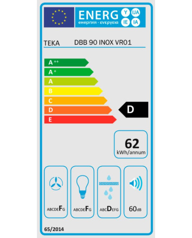 TEKA CHAMINE 90CM 380M3/H 3VELOC + 1INTENS INOX D TEKA CHAMINE 90CM 380M3/H 3VELOC + 1INTENS INOX D
