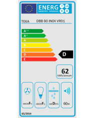 TEKA CHAMINE 90CM 380M3/H 3VELOC + 1INTENS INOX D