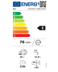 BEKO MAQUINA LOUÇA INTEG TOTAL 45CM 4PROG 10TALH (E)