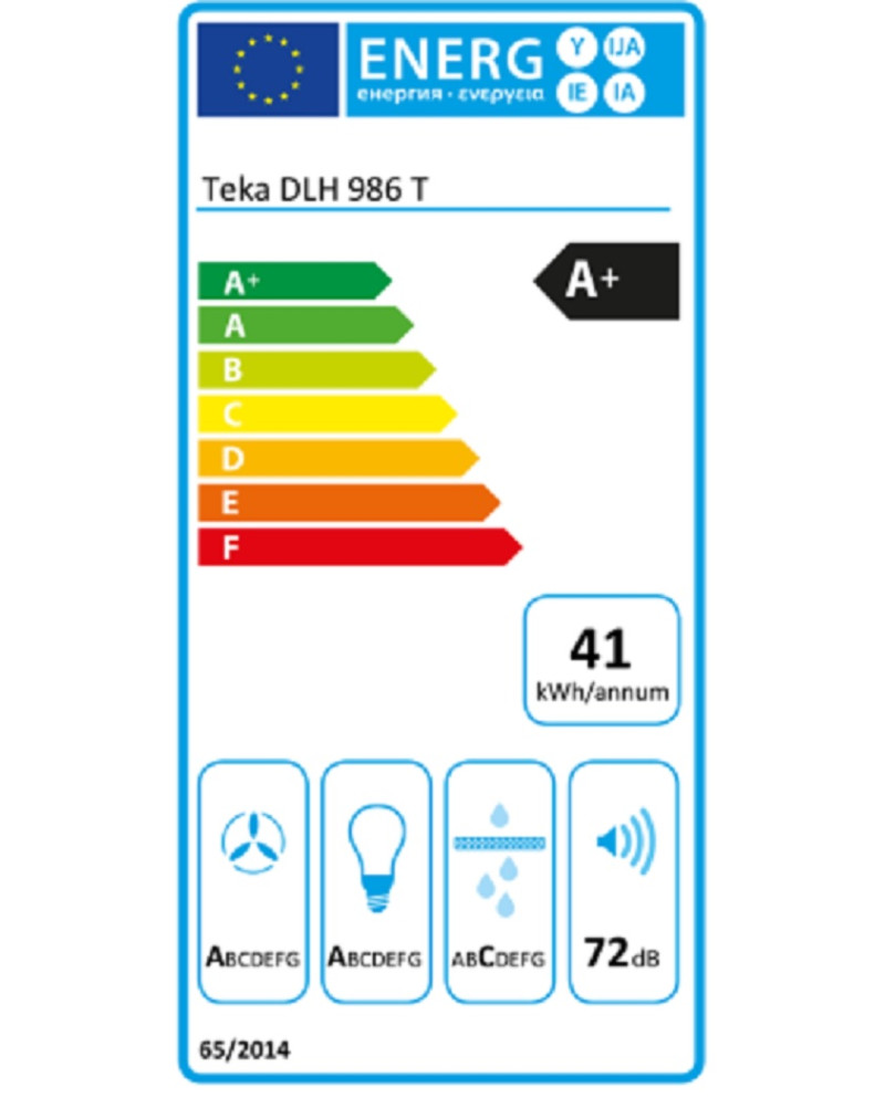 TEKA CHAMINE DE PAREDE 90CM INOX/PRETO A+