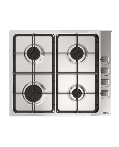 TEKA PLACA 60CM 4GAS BUT C/ INJ.P/ GAS NAT INOX TEKA PLACA 60CM 4GAS BUT C/ INJ.P/ GAS NAT INOX