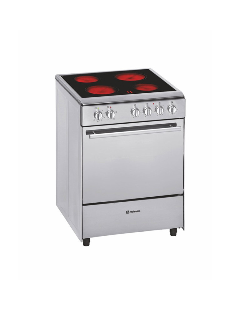 MEIRELES FOGAO 60X60CM 4Z VITRO INOX FORNO ELECT MULTIF A