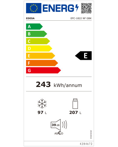 EDESA COMBINADO 1860X595X590MT NF 304LT PT VIDRO PRETA (E) EDESA COMBINADO 1860X595X590MT NF 304LT PT VIDRO PRETA (E)