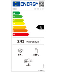 EDESA COMBINADO 1860X595X590MT NF 304LT PT VIDRO PRETA (E)