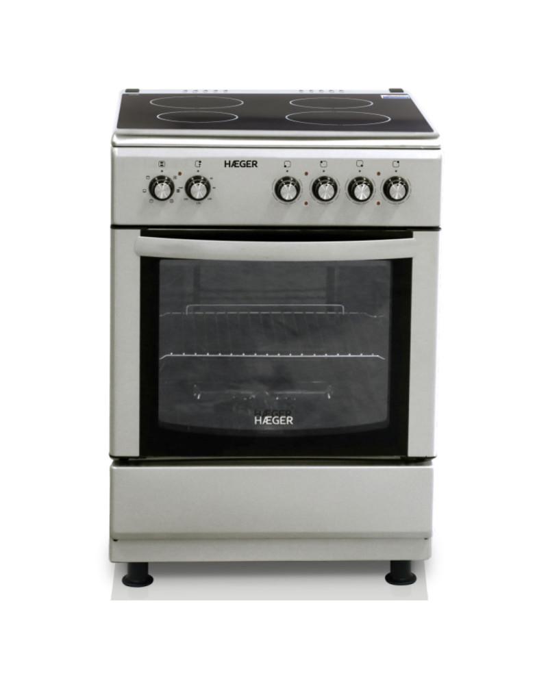 HAEGER FOGAO 4 VITRO FORNO 64LT MULTIF 60X60CMS INOX A