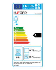 HAEGER FOGAO 4 VITRO FORNO 64LT MULTIF 60X60CMS INOX A