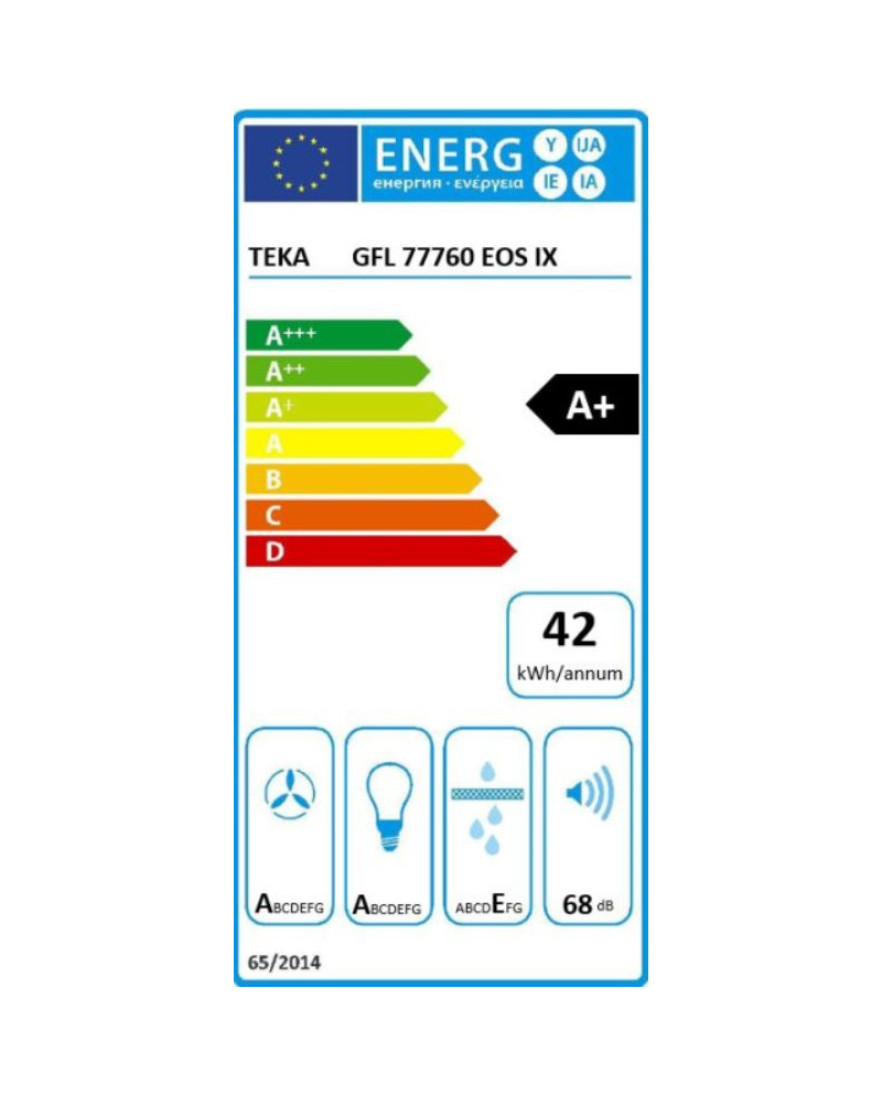 TEKA EXAUSTOR 70CM 3VEL+1INT. MAX 760 M3/H INOX A+ TEKA EXAUSTOR 70CM 3VEL+1INT. MAX 760 M3/H INOX A+