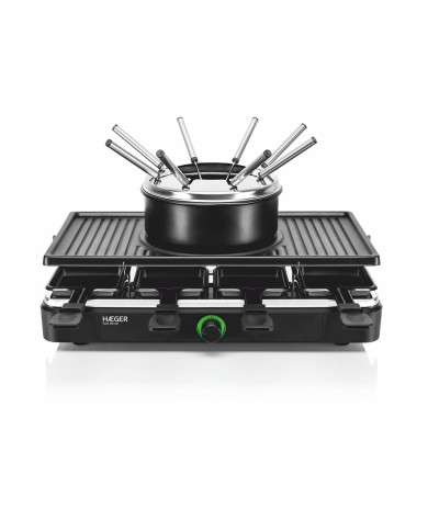 HAEGER GRELHADOR RACLETTE E FONDUE 1400W 8 PESSOAS HAEGER GRELHADOR RACLETTE E FONDUE 1400W 8 PESSOAS