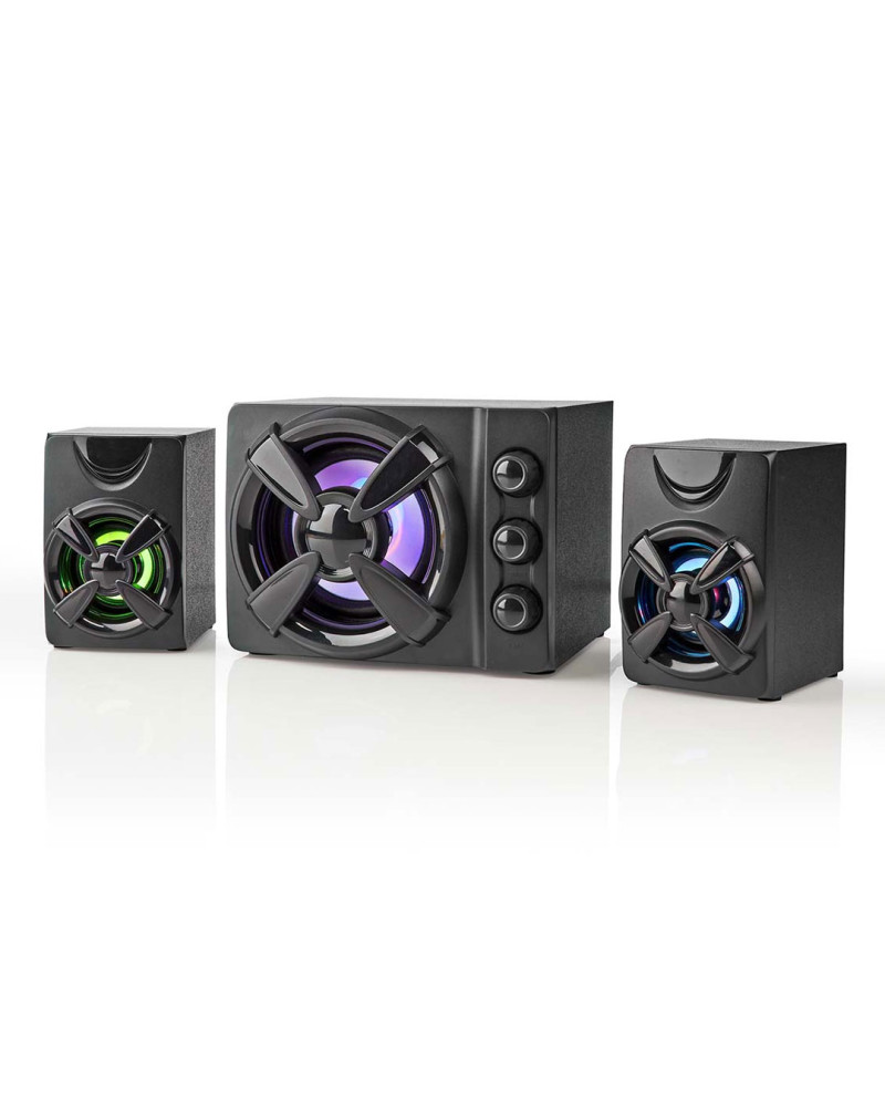 NEDIS COLUNA GAMING 2.1 33W COM SUBWOOFER LUZES LED NEDIS COLUNA GAMING 2.1 33W COM SUBWOOFER LUZES LED