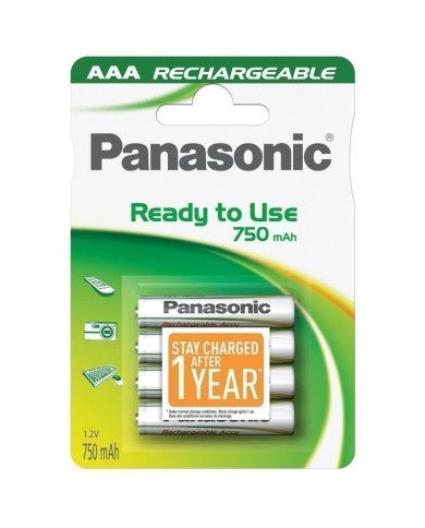 PANASONIC PILHAS RECARREGAVEIS AAA/P03 750MHA BLISTER 4 PI PANASONIC PILHAS RECARREGAVEIS AAA/P03 750MHA BLISTER 4 PI